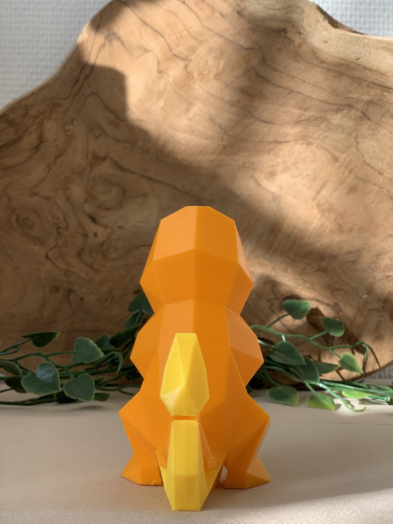 Salamèche Low Poly_Arrière